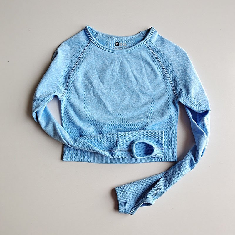 Sports T-shirt Quick-drying Tight High Elastic Short Seamless Long-sleeved Coat - Image 4