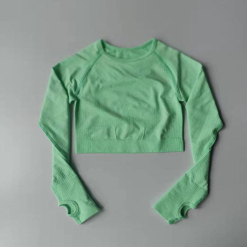 Sports T-shirt Quick-drying Tight High Elastic Short Seamless Long-sleeved Coat - Image 8