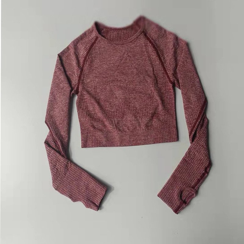 Sports T-shirt Quick-drying Tight High Elastic Short Seamless Long-sleeved Coat - Image 5