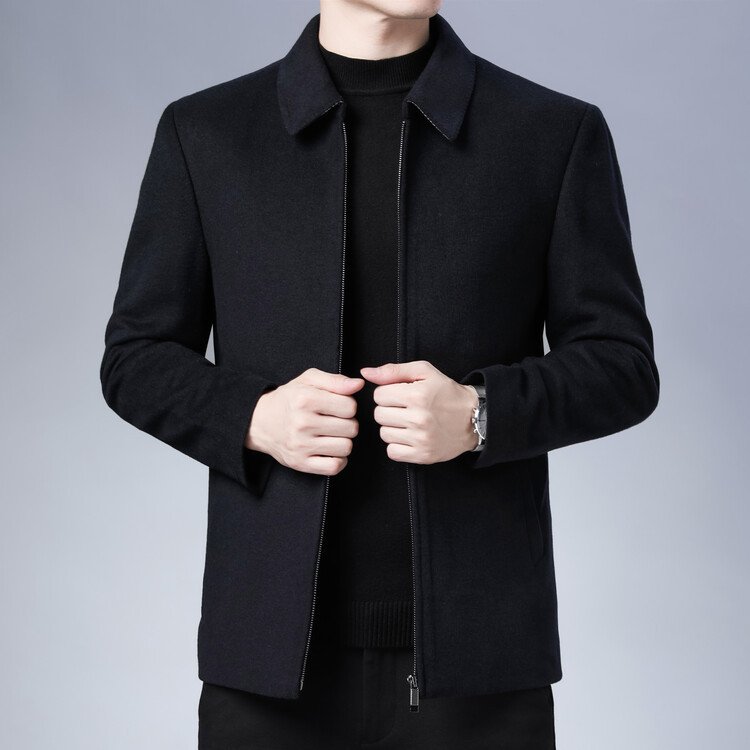 Wool Woolen Men's Lapel Jacket - Image 6