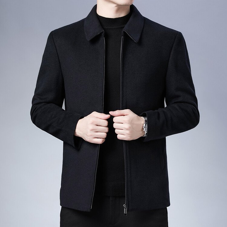 Wool Woolen Men's Lapel Jacket - Image 2