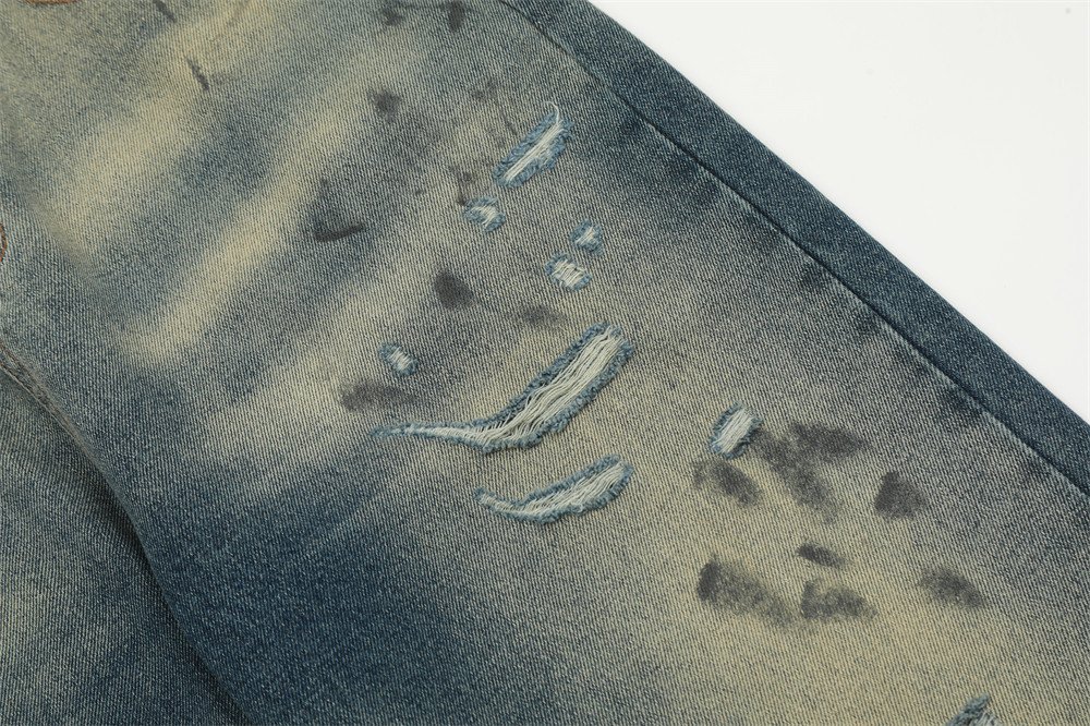 Distressed Dirty Ripped Jeans For Men - Image 6