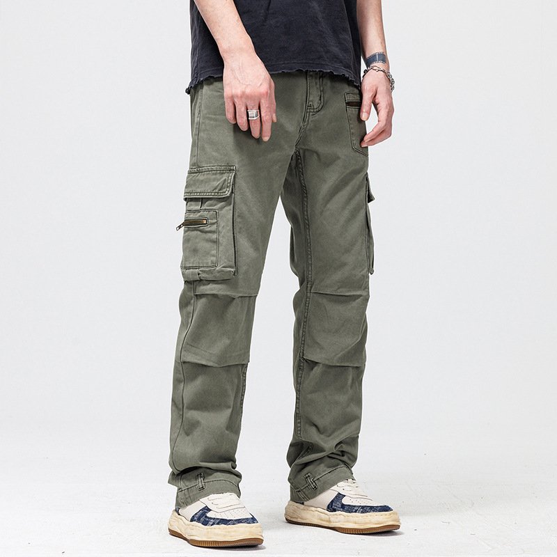 Straight Cargo Wide Leg Design Trousers - Image 4
