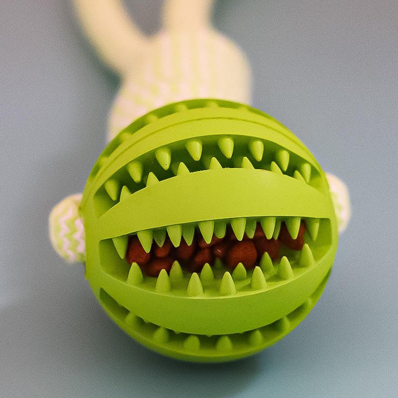Dog Toys Treat Balls Interactive Hemp Rope Rubber Leaking Balls For Small Dogs Chewing Bite Resistant Toys Pet Tooth Cleaning Bite Resistant Toy Ball For Pet Dogs Puppy - Image 9