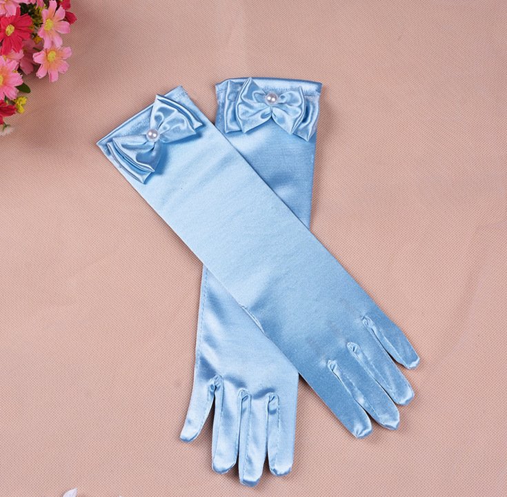 Mid Length Girls Wedding Gloves Accessories - Image 7