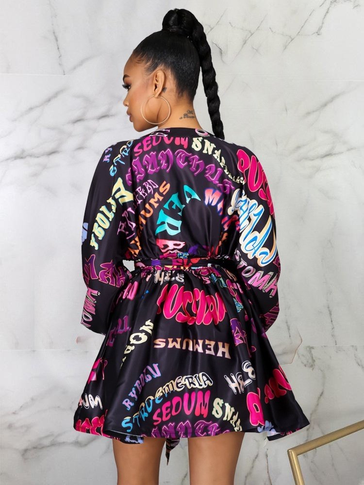 Women print dress - Image 4