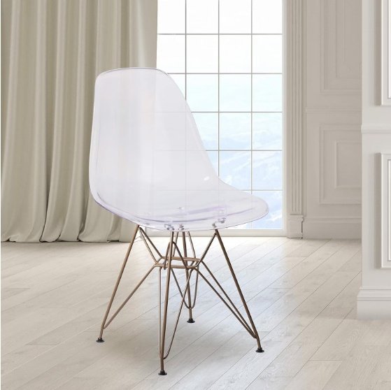 2 Transparent Dining Chairs - Image 6