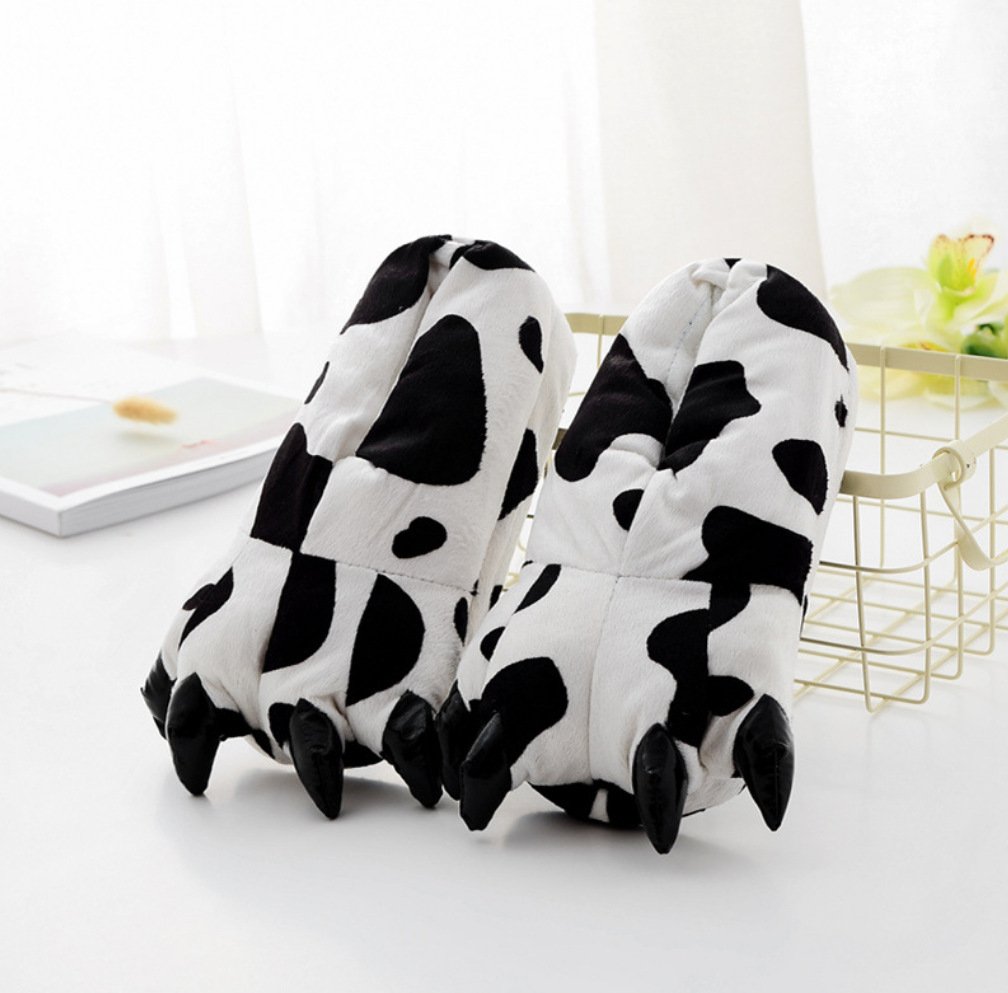 Winter Soft Warm Dinosaur Paw Funny Slippers for Men Women Kids Parent-child Home House Slipper Shoes Room Cotton Shoes - Image 3