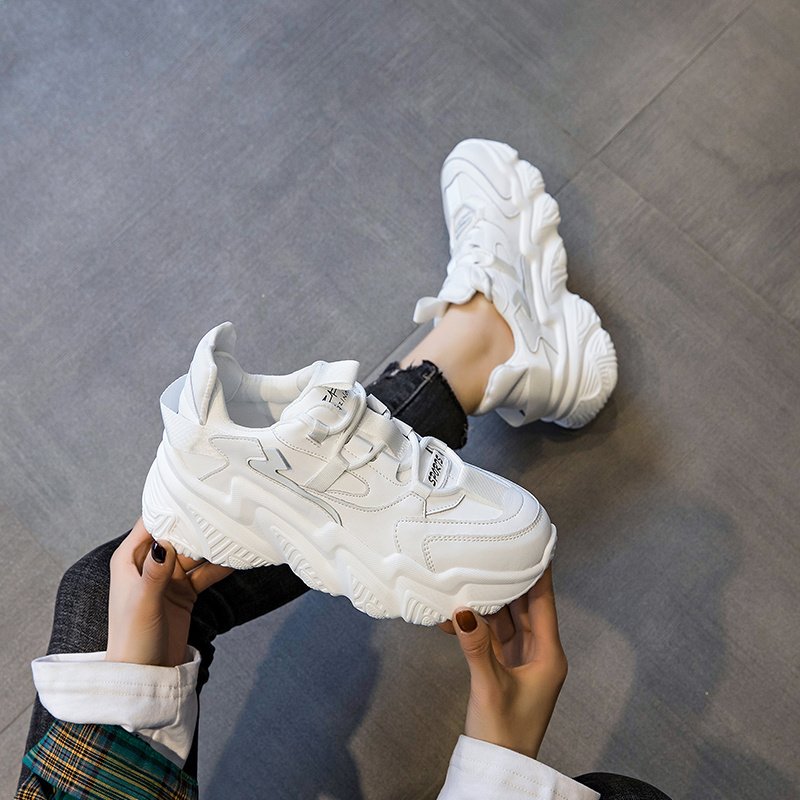 Shoes Women New Thick Soled Women S Shoes Versatile Sports Shoes Black Fashion Net Red Daddy Shoes Spring - Image 5