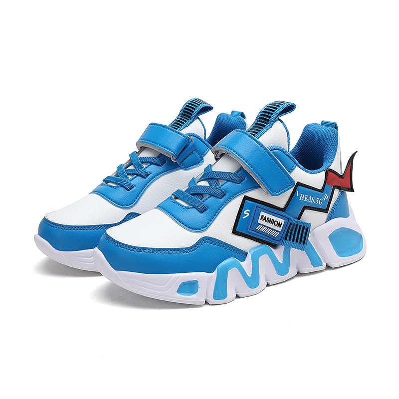 Cartoon Middle Kids Student Sneakers Leather Casual Shoes - Image 4