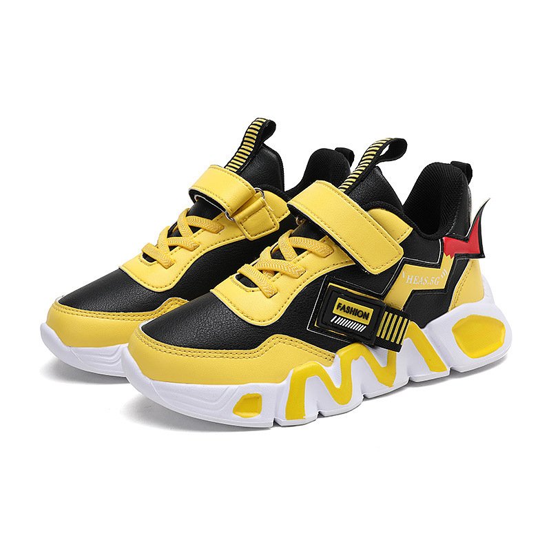 Cartoon Middle Kids Student Sneakers Leather Casual Shoes - Image 5