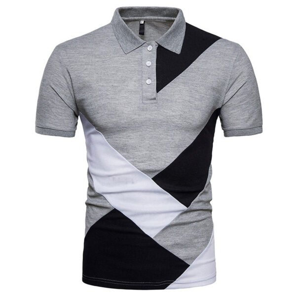 Men Polo Shirt Casual Cotton T Shirts Men's Casual Short Sleeve Pol - Image 4