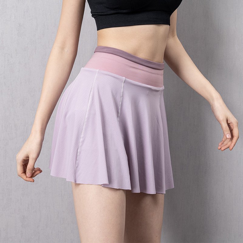 Cloud Hide Women Tennis Skirts Running Golf Badmintion Pantskirt Sports Gym Fitness Shorts Phone Pocket High Waist Sport Skort - Image 5