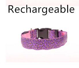 LED Dog Collar Safety Adjustable Nylon Leopard Pet Collar - Image 2