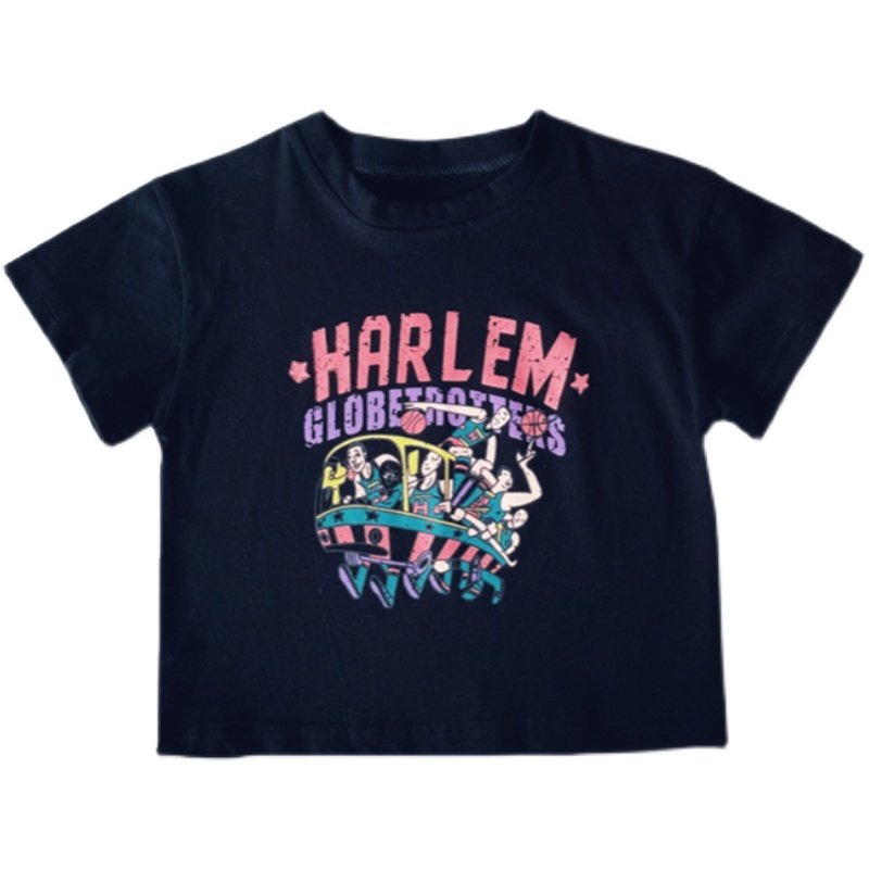 Boys Summer New Loose Casual Tops Children's All-match Printed Letters Short-sleeved T-shirt - Image 6