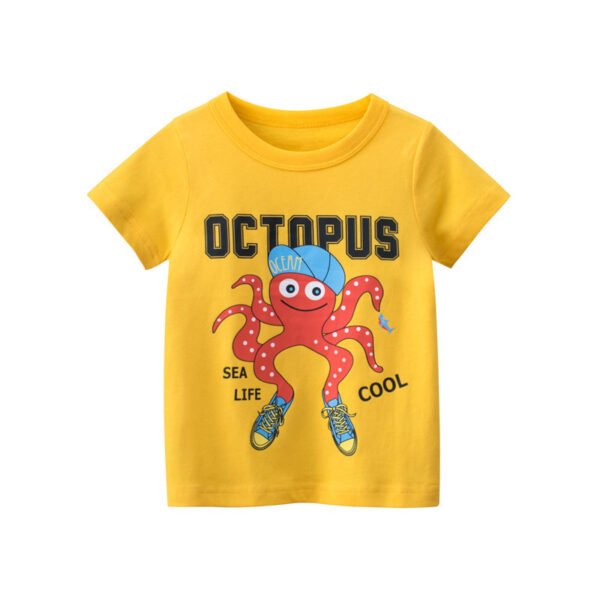 27kids Brand Children's Clothing Korean Children's Short-Sleeved T-shirt Wholesale Summer New Boys' Tops For One Generation - Image 4