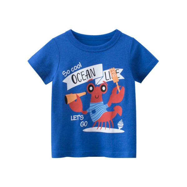 27kids Brand Children's Clothing Korean Children's Short-Sleeved T-shirt Wholesale Summer New Boys' Tops For One Generation - Image 5
