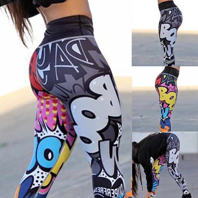 Printed Pants Slim Yoga Pants Sports Leggings Women - Image 2