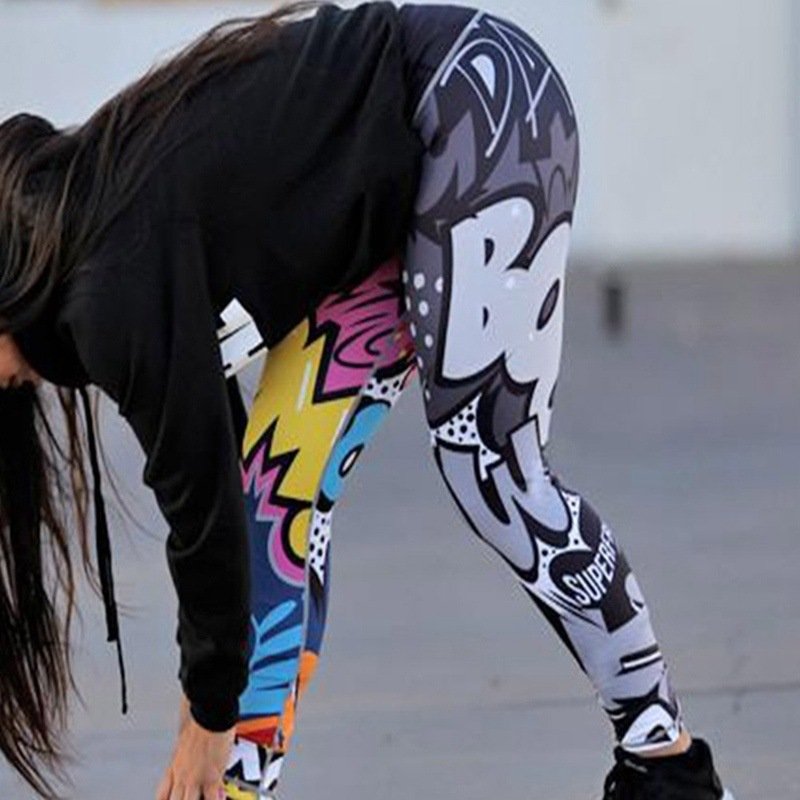 Printed Pants Slim Yoga Pants Sports Leggings Women - Image 4