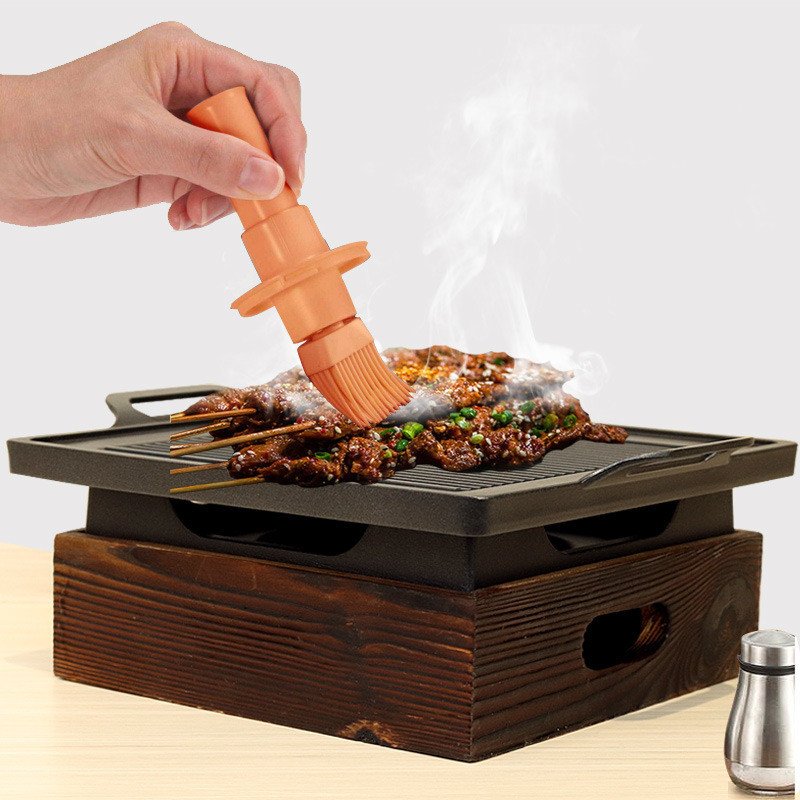 Wooden Seat Korean Style Grill Pan Grill Household Smokeless - Image 3