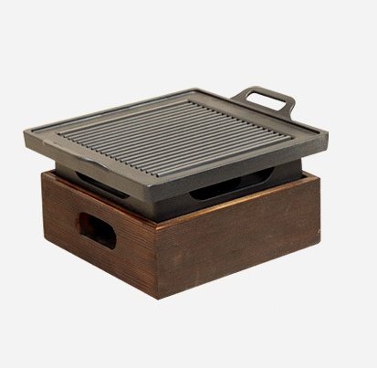 Wooden Seat Korean Style Grill Pan Grill Household Smokeless - Image 4