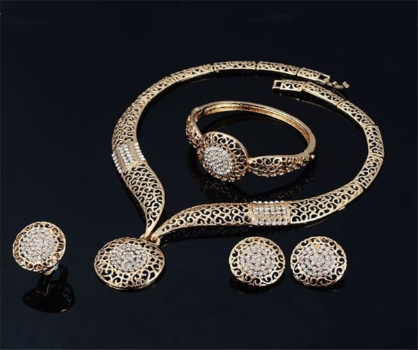 Fashion Necklace Earrings Ring Set Jewelry - Image 3