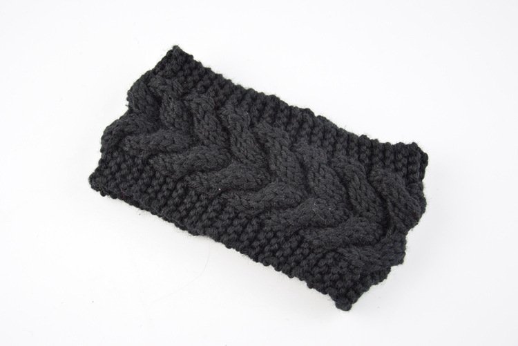 Acrylic Thick Wool Knitted Headband Diagonally Crossed Hair Accessories For Women - Image 6