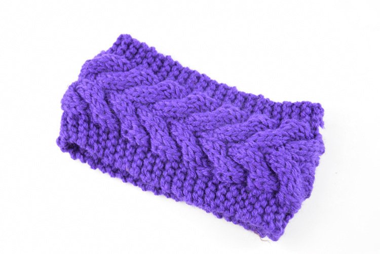 Acrylic Thick Wool Knitted Headband Diagonally Crossed Hair Accessories For Women - Image 4