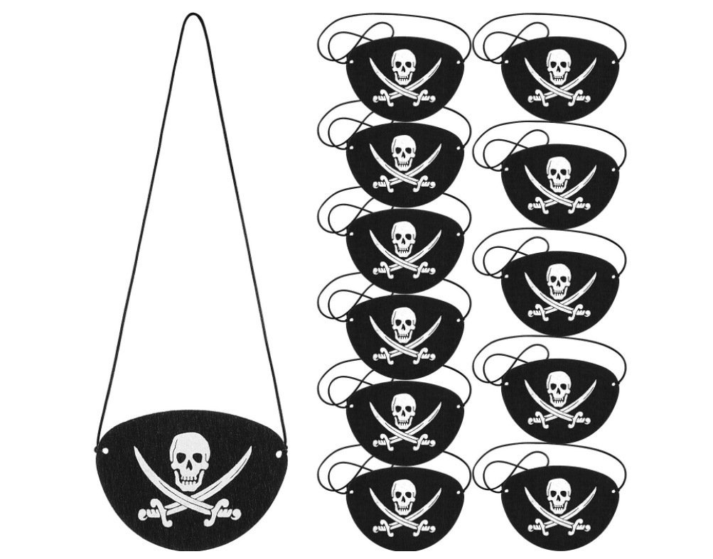 Halloween Pirate Captain Cosplay Costume Accessories Colony Pirate Hat Single Eye Patch For Halloween Kids Birthday Party Decor - Image 4