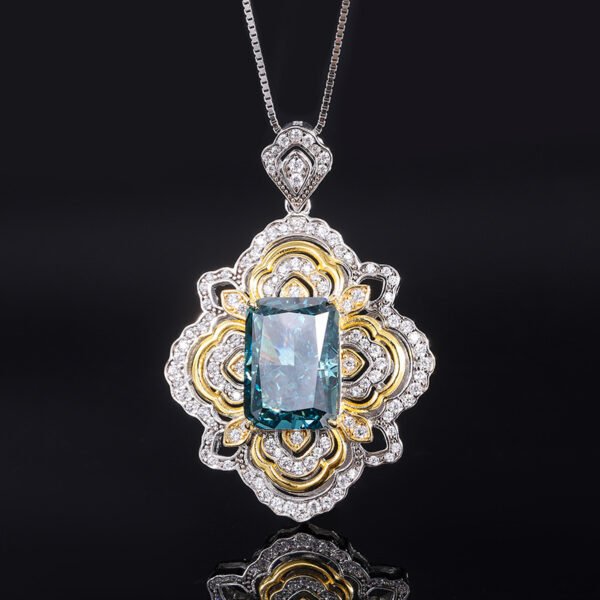 S925 Silver Retro Fashion High Carbon Diamond Texture Jewelry - Image 5