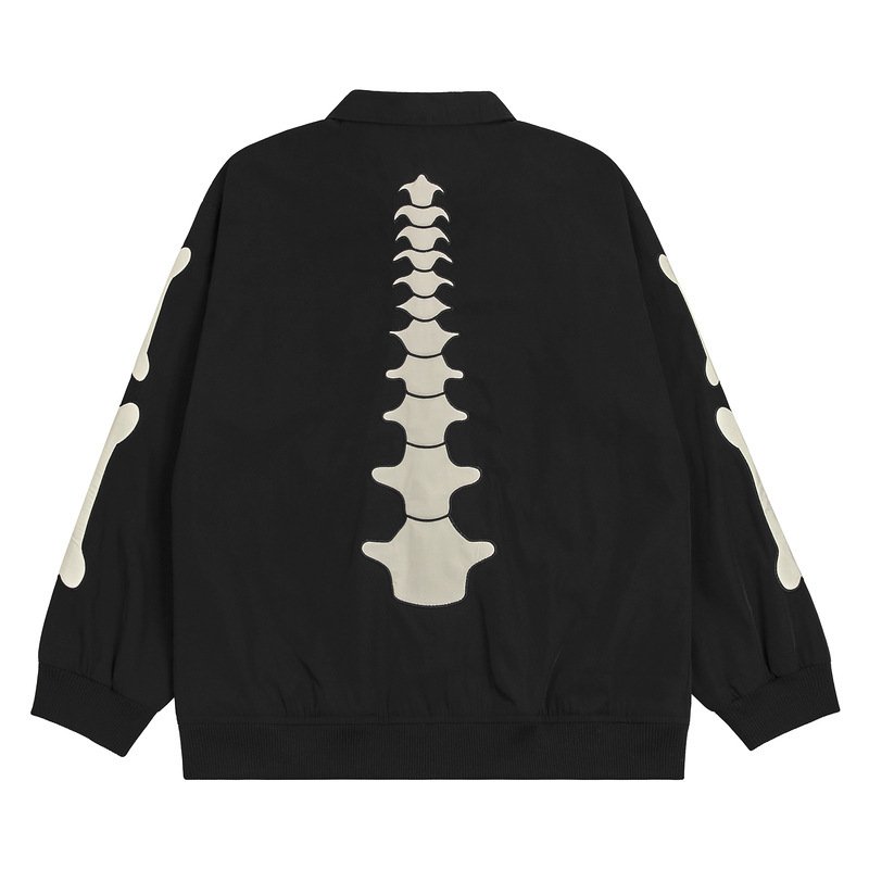 Skull Bone Embroidery Jacket Men's And Women's Coats - Image 4