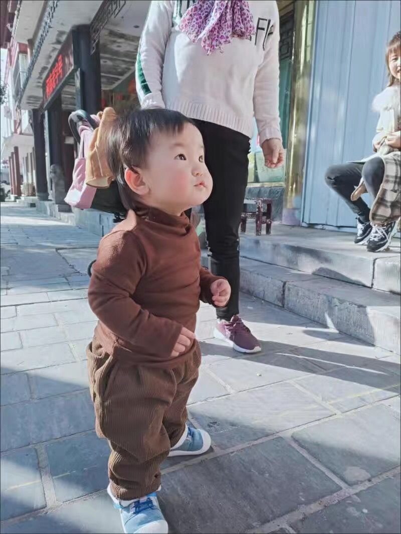 Autumn Winter Long Sleeve T-shirts For Boys And Girls And Cashmere Warm Tops - Image 3