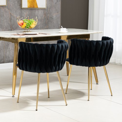 Metal Velvet Dining Chairs - Image 7