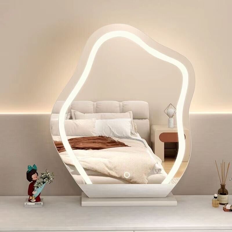 Large Makeup Mirror Cloud Shape Vanity Mirror 3 Colors LED Lights 220V - Image 7