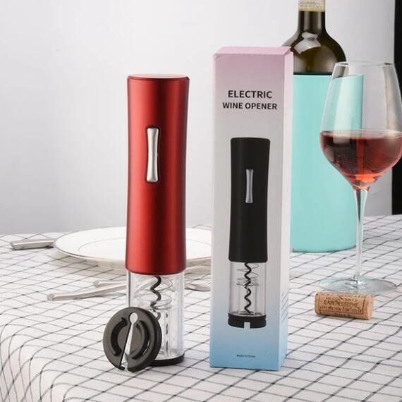 Electric Wine Opener Automatic Electric Wine Bottle Corkscrew Opener With Foil Cutter Wine Bottle Opener Kit - Image 6