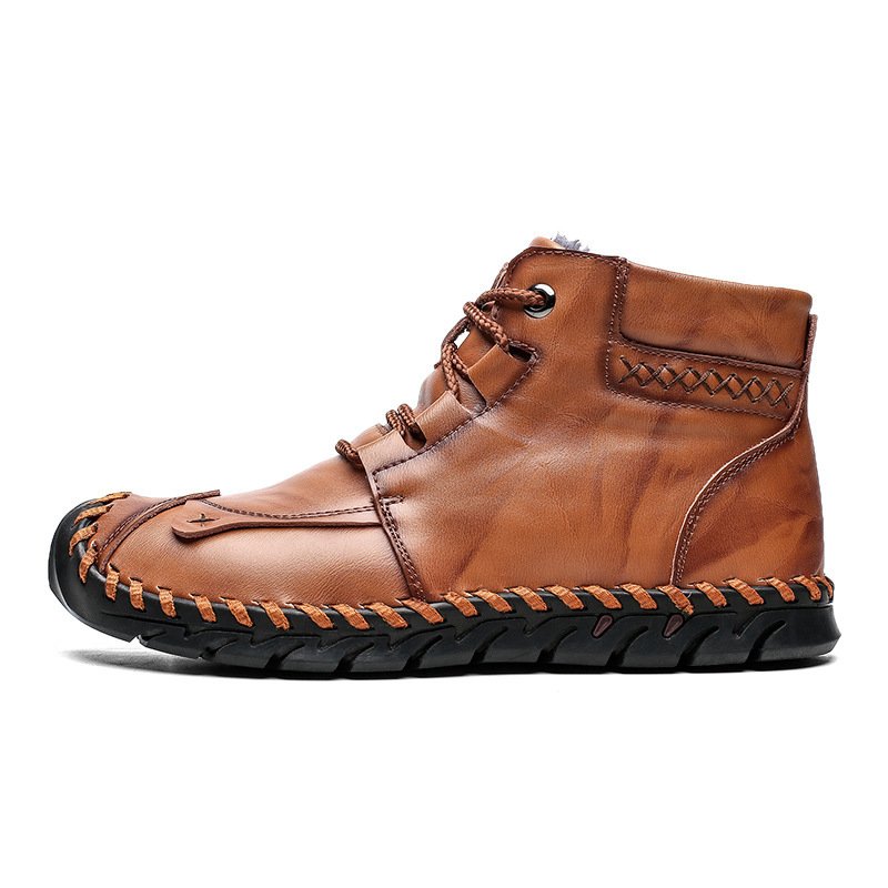 Leather shoes leather men casual shoes - Image 2