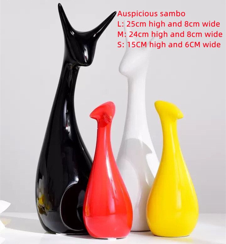 Living Room Wine Cabinet Bookcase Household Ceramic Crafts - Image 8