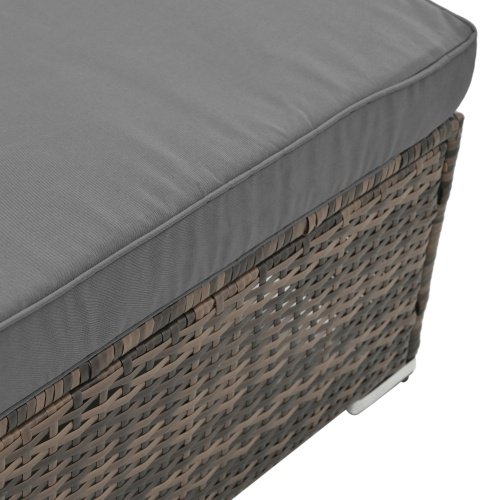 Patio Furniture, Outdoor Furniture, Seasonal PE Wicker Furniture, 4 Set Wicker Furniture With Tempered Glass Coffee Table - Image 4