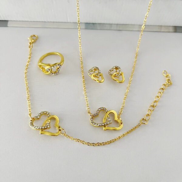 5PCS Fashion Butterfly Pendants Necklace Earrings Ring Bracelet Sets For Women Jewelry Set Bridal Wedding Jewelry Gift - Image 6