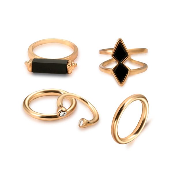Fashion Joint Ring Set Electroplating 18K Gem Jewelry - Image 5