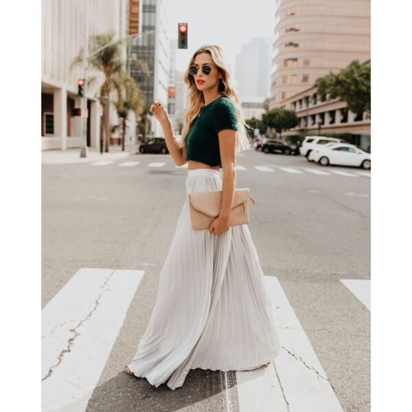 Women fashion casual skirt girls high Waist long skirts - Image 4