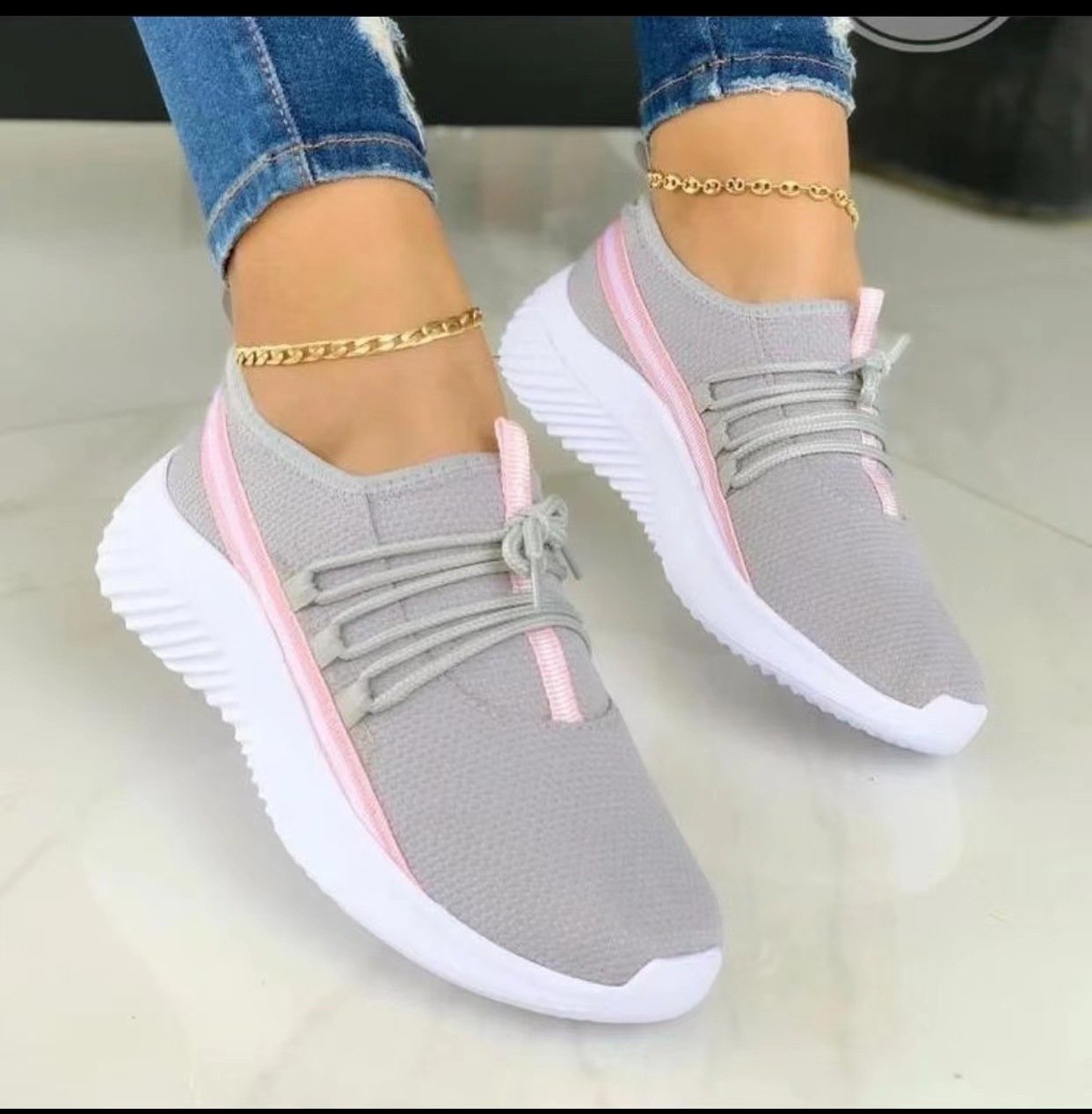Stripe Sneakers For Women Sports Shoes - Image 3
