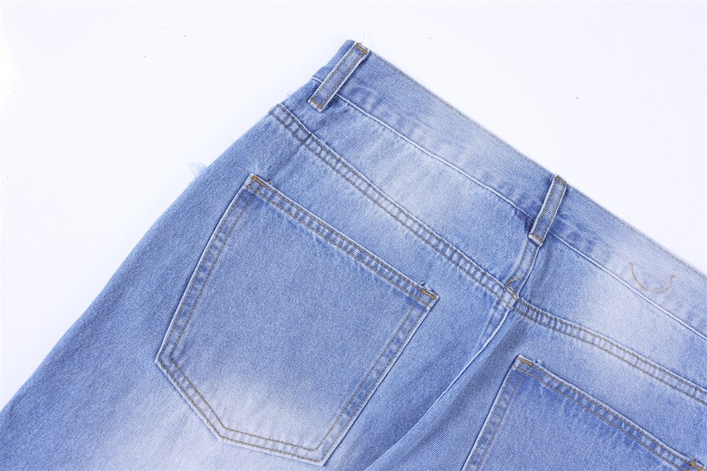 Color Contrast Patchwork Jeans For Men - Image 4