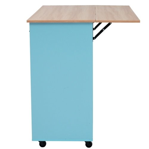 Fibreboard Dining Cart Bookcase With Folding Tabletop - Image 7
