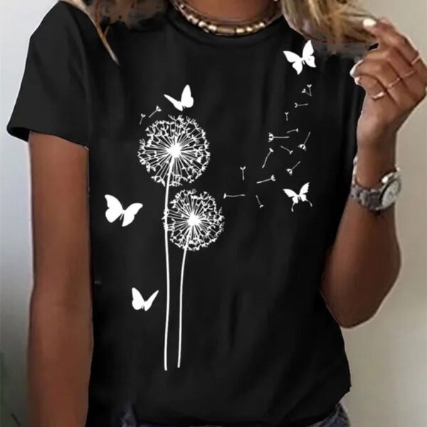 Printed T-shirt Casual Tops For Women - Image 3
