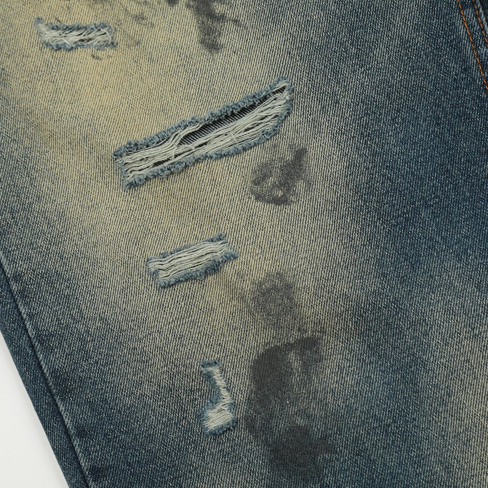 Distressed Dirty Ripped Jeans For Men - Image 5