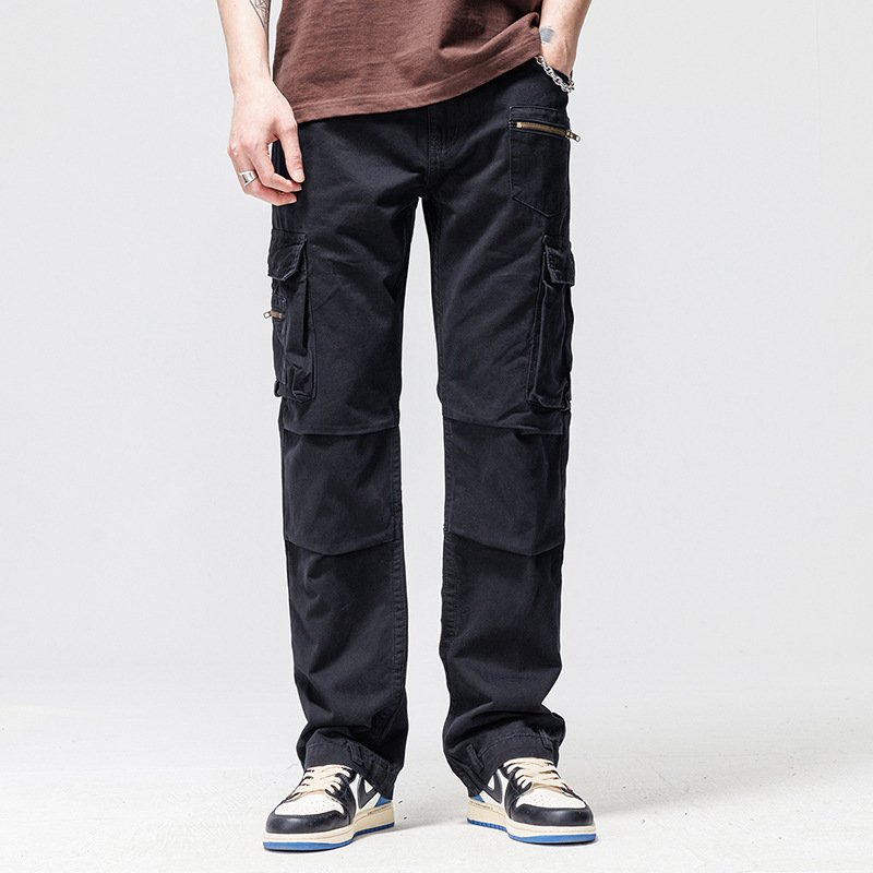 Straight Cargo Wide Leg Design Trousers - Image 3