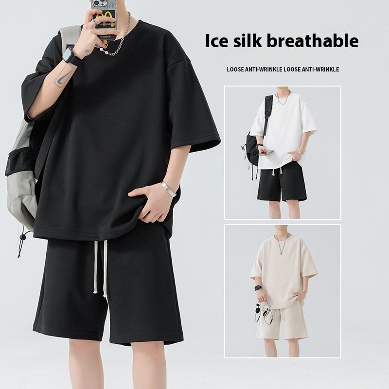 Men's Round Neck Quick-drying Breathable Loose Leisure Suit - Image 5