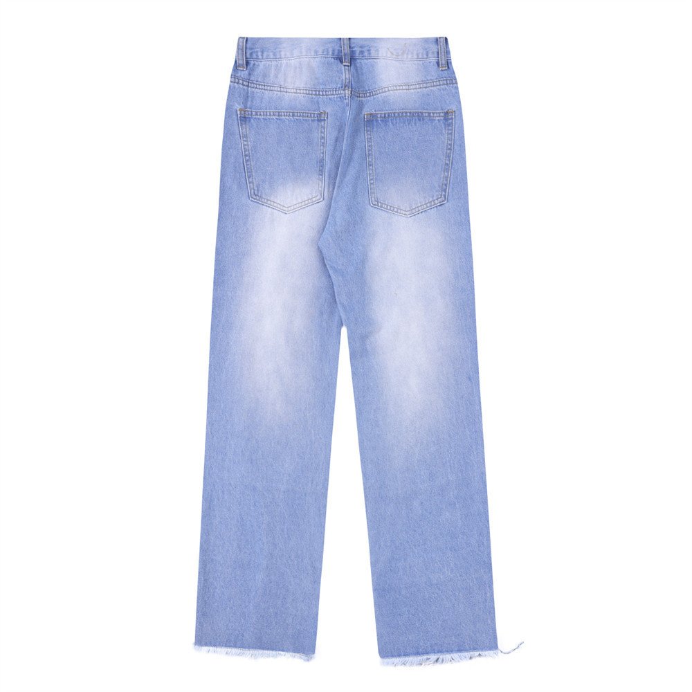 Color Contrast Patchwork Jeans For Men - Image 10