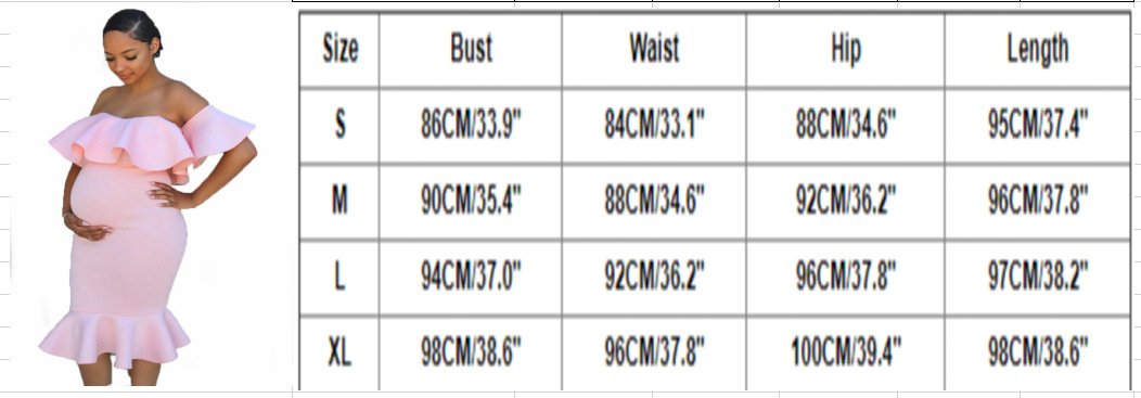 Women Elastic Pregnant Women Ruffles Dress - Image 3